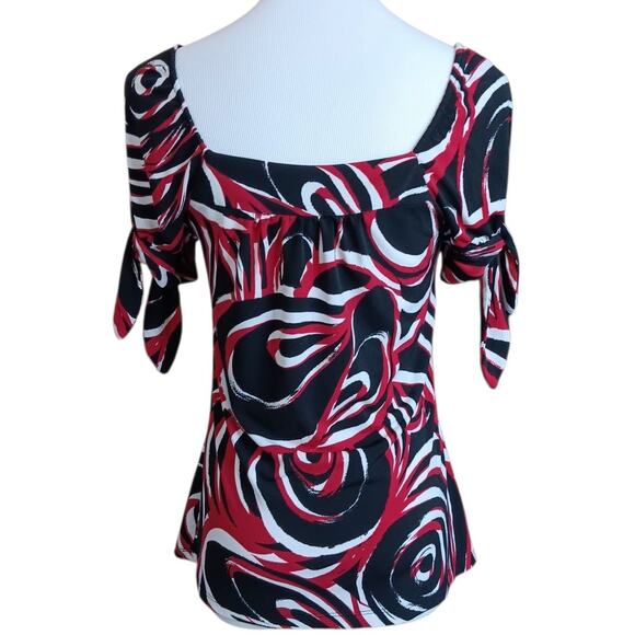 INC 2000s Y2K Top Blouse Petite S Stretch Square Neck Coquette Vamp Flirt Dressy - Picture 3 of 7